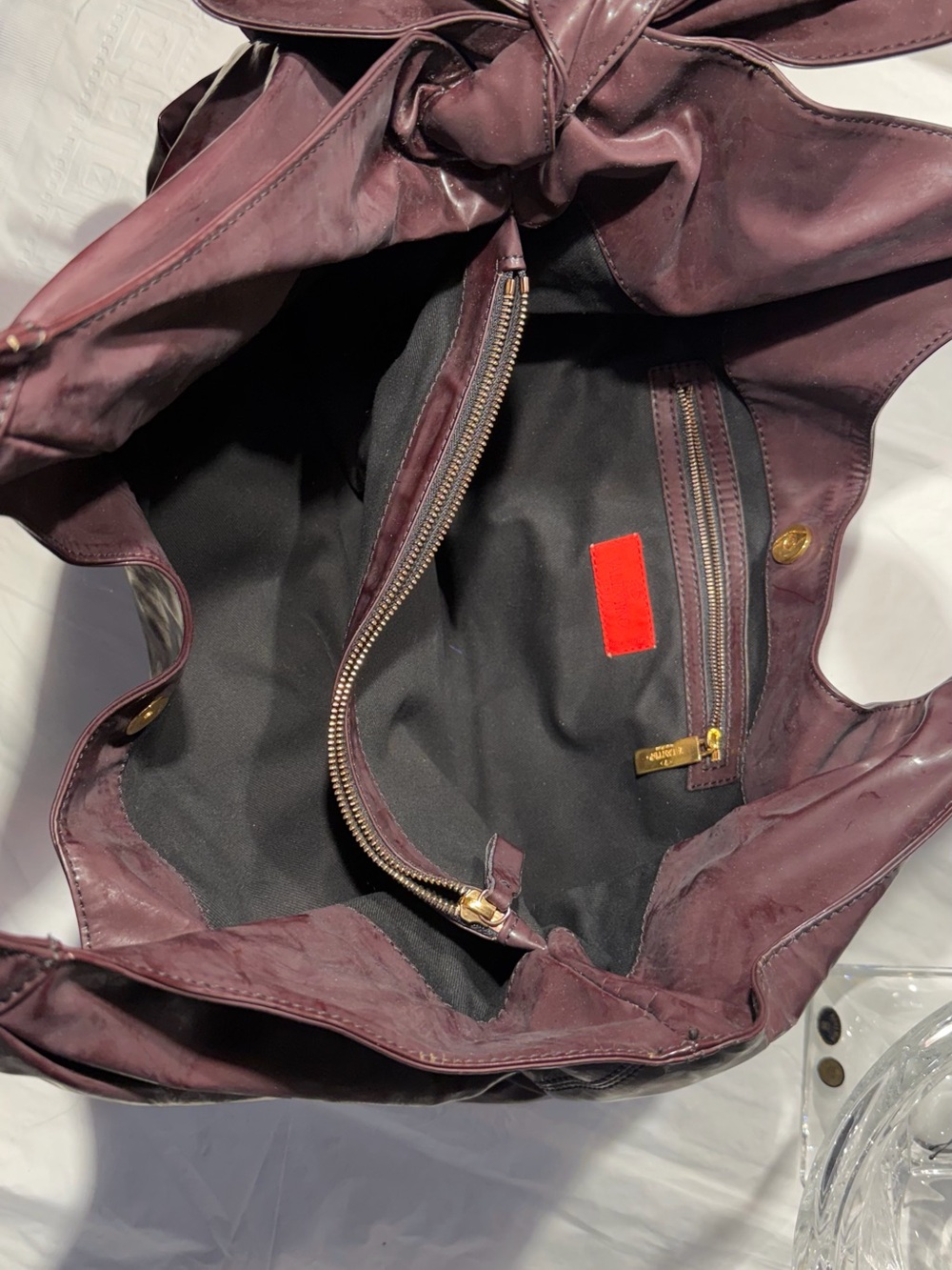 Valentino Garavani Plum Leather Hobo Bag - Picture 11 of 12